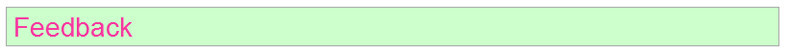 Feedback