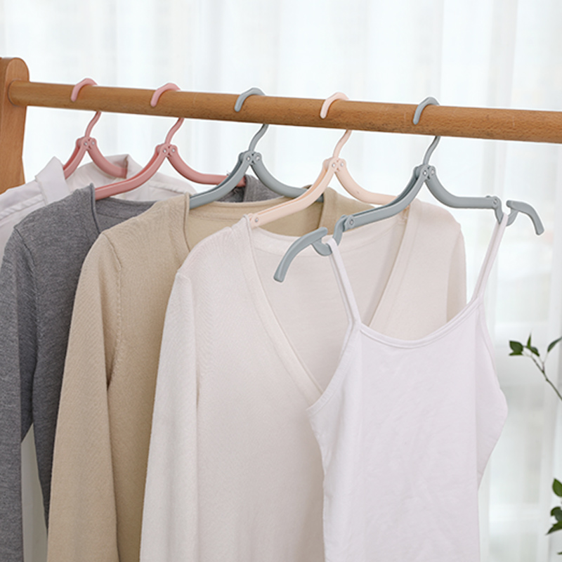 Student dormitory magic hanger plastic folding clothes support simple travel portable travel cool hanger drying rack