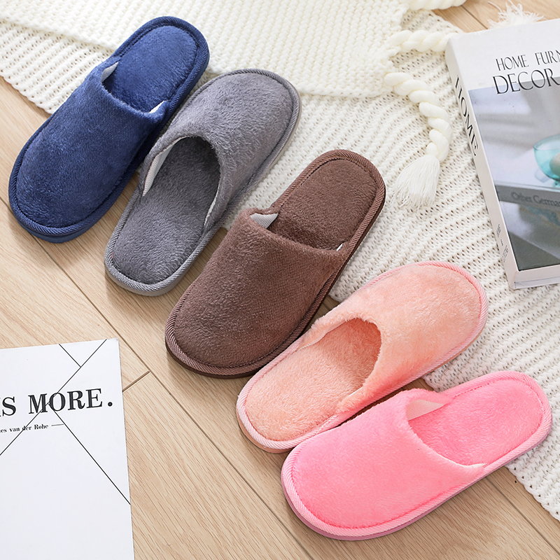Autumn and winter cotton slippers non-slip women couples fashion home bedroom floor month shoes warm non-slip sh