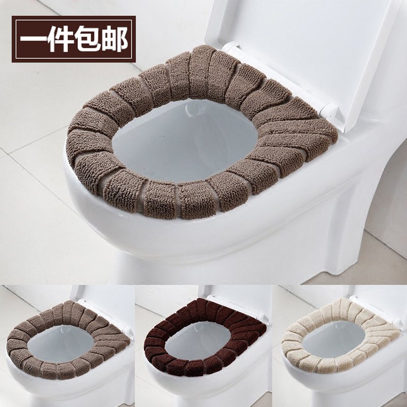 Household Japanese style thickening toilet seat O-type universal toilet seat autumn and winter toilet seat cushion toile