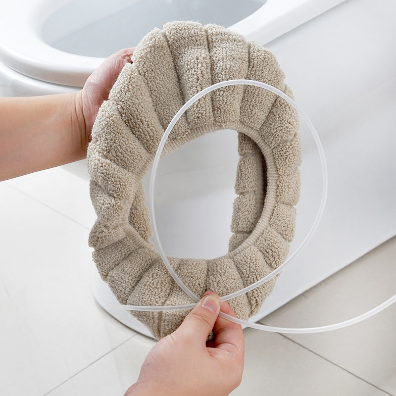 Household Japanese style thickening toilet seat O-type universal toilet seat autumn and winter toilet seat cushion toile