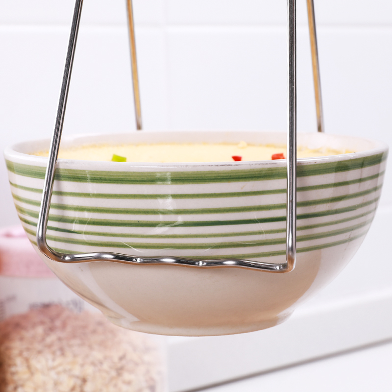 Stainless steel anti-hot clip bowl clip grabber take bowl steamer clip slip steamed vegetable soup end dish hand grip tr