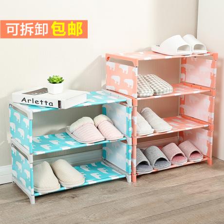 Shoe rack multi-layer simple household dustproof assembly economic dormitory dormitory fabric shoe cabinet small shoes s