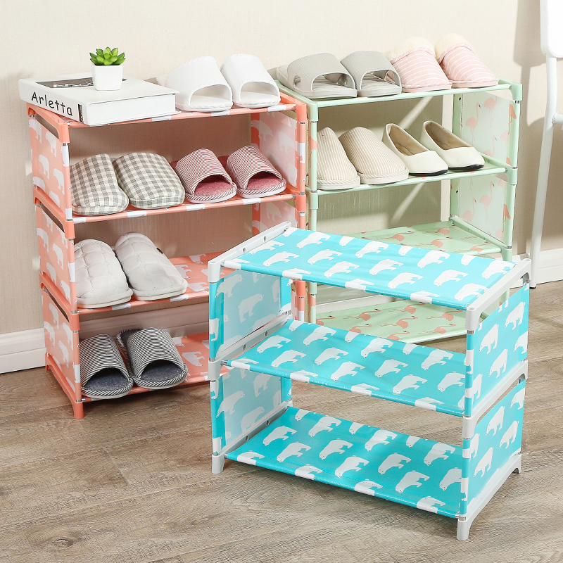 Shoe rack multi-layer simple household dustproof assembly economic dormitory dormitory fabric shoe cabinet small shoes s