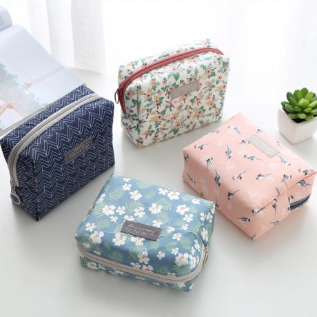 Cosmetic bag small portable Korean simple large-capacity multi-function storage bag with travel girl heart wash bag