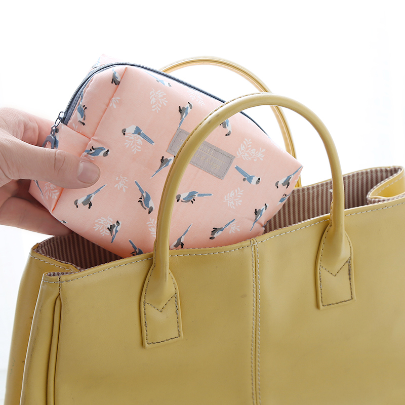 Cosmetic bag small portable Korean simple large-capacity multi-function storage bag with travel girl heart wash bag