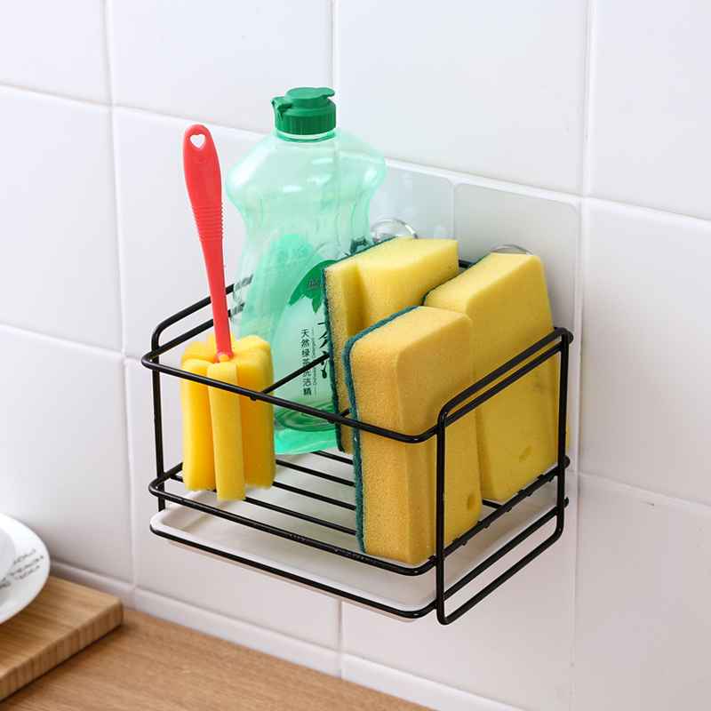 Sink drain rack household kitchen pool rack plastic storage rack sponge countertop brush bowl rag drain rack