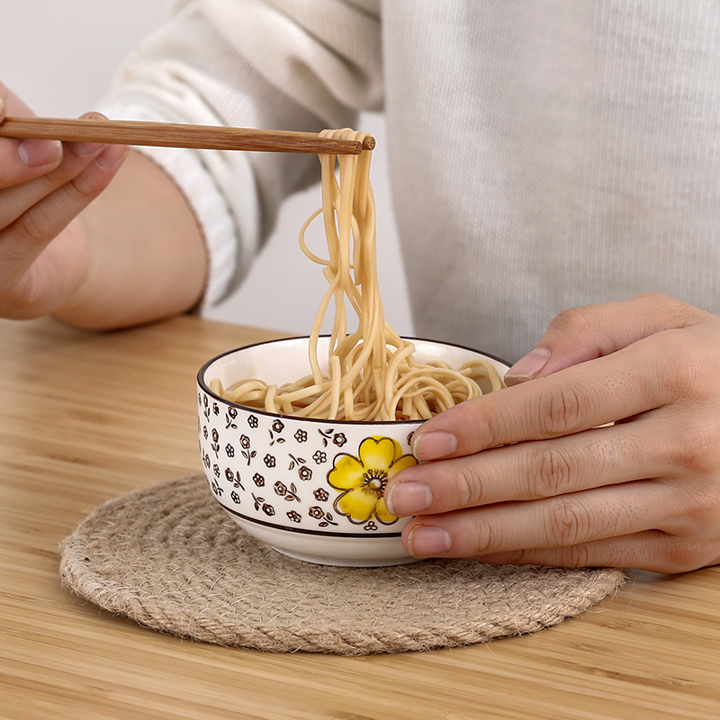 Bowl home eating ceramic soup bowl Japanese style bowl bowl bowl soup bowl couple student instant noodle bowl rice bowl 