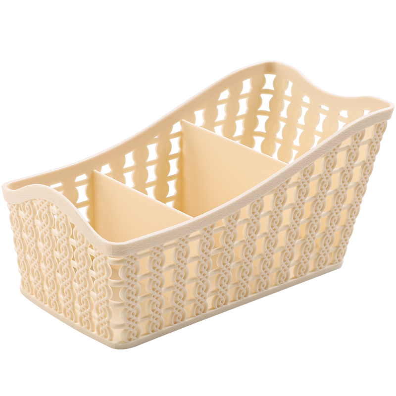 Creative imitation rattan storage box office desk multi-function storage box cosmetics remote control plastic finishing 