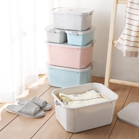 Portable covered storage box plastic large storage box household toy debris box clothing storage box storage box