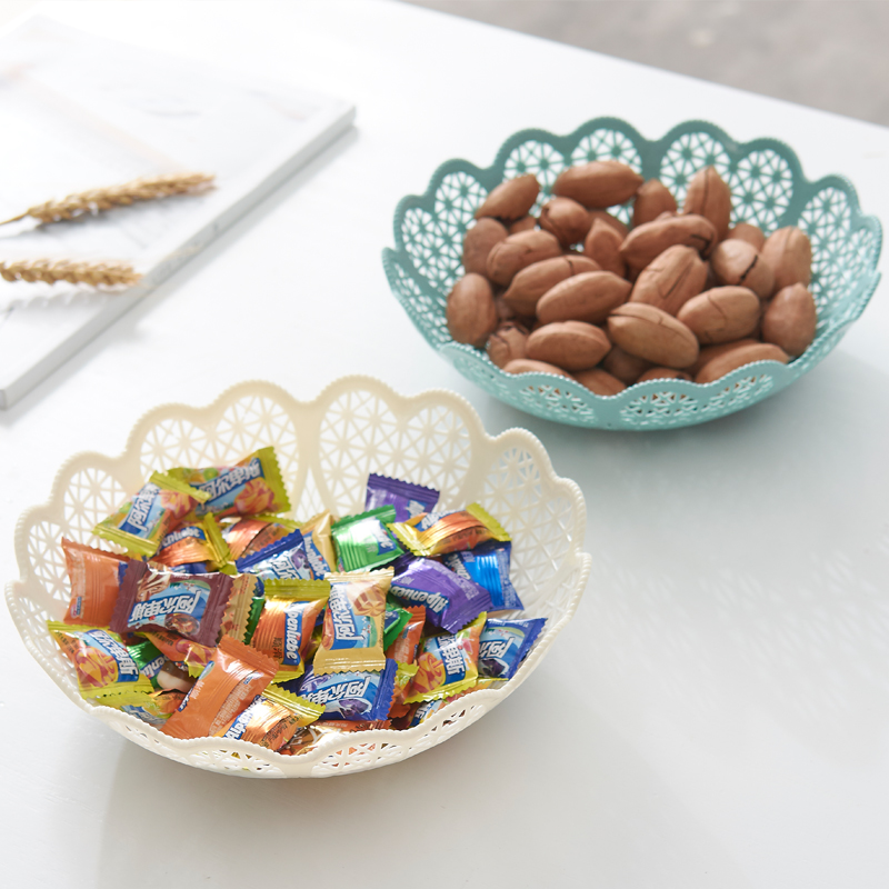 Plastic fruit plate home kitchen hollow kitchen sink living room fruit bowl fruit bowl coffee table candy dish dried fru