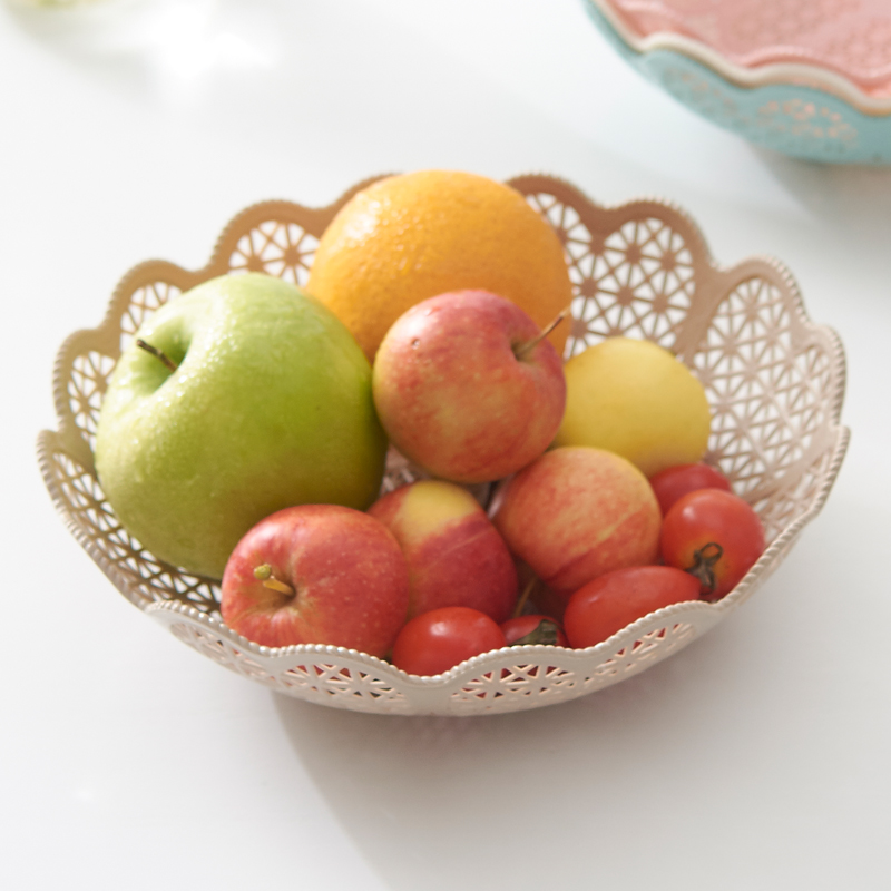 Plastic fruit plate home kitchen hollow kitchen sink living room fruit bowl fruit bowl coffee table candy dish dried fru