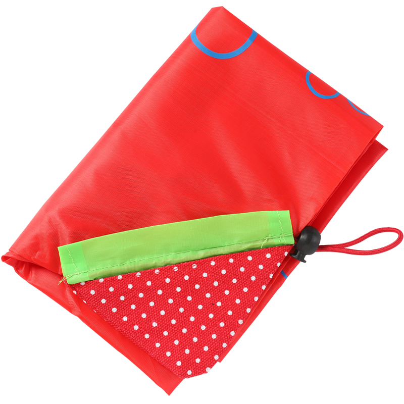 Creative cute strawberry bag handbag female portable supermarket shopping bag environmentally friendly folding beam pock