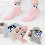 Cartoon breathable female summer socks female cotton tube socks Korean version of the wild spring...