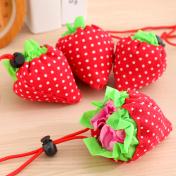 Creative cute strawberry bag handbag female portable supermarket shopping bag environmentally fri...